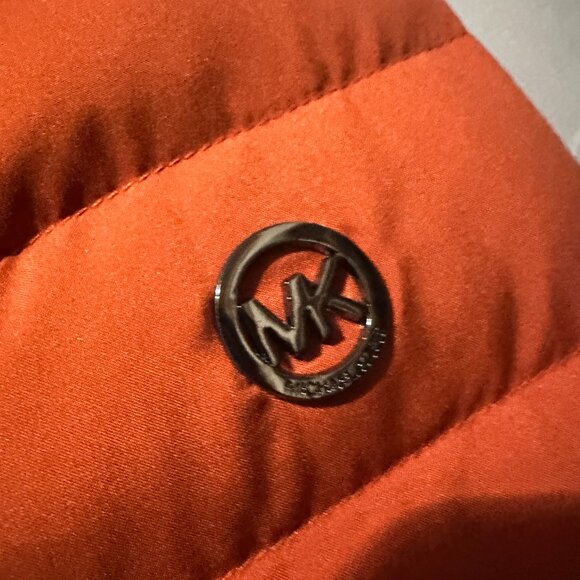 Michael Kors Hooded Down Quilted Puffer Jacket Sienna Rust Women Size XL - Picture 7 of 12